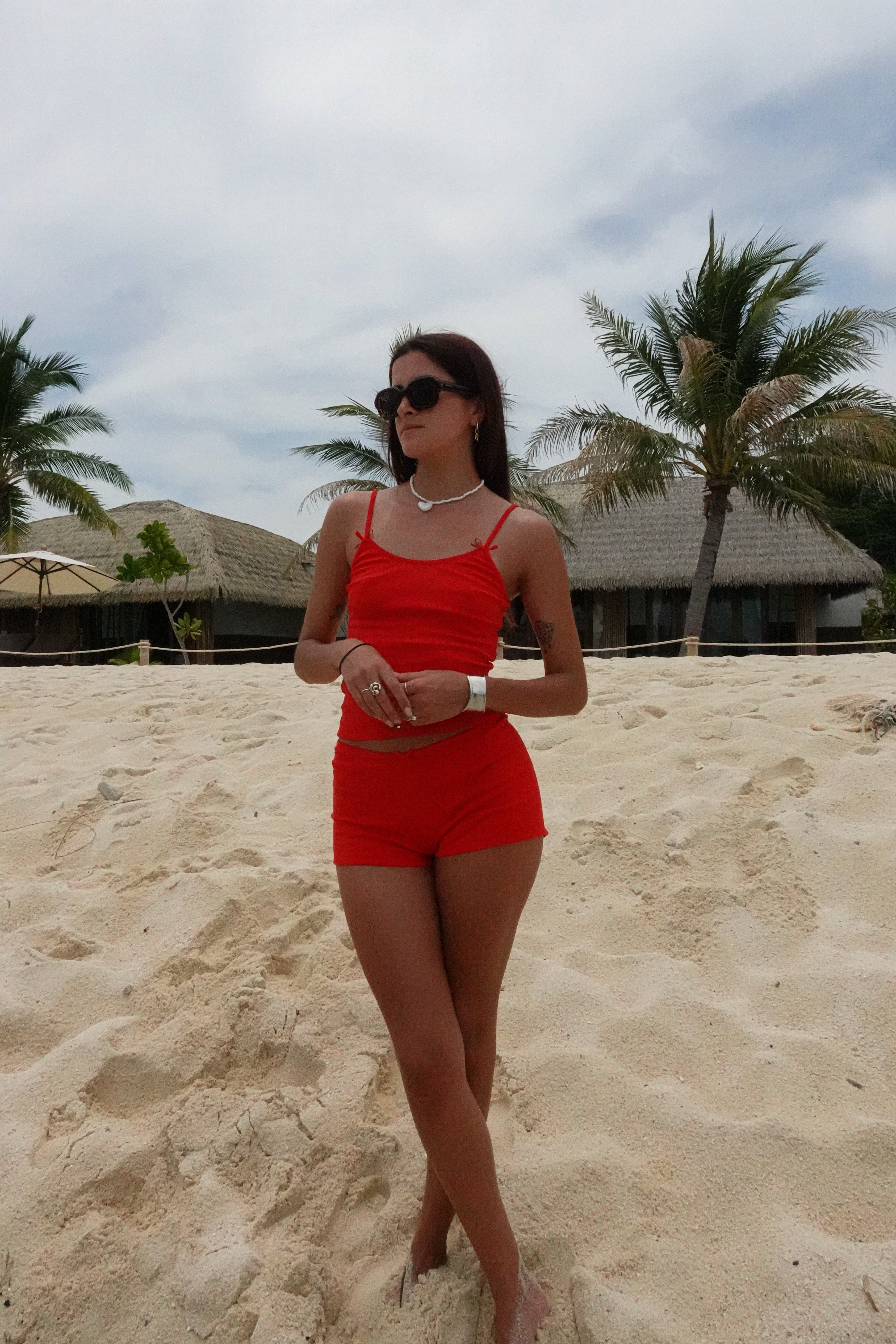 RED VALENTINE SHORTS