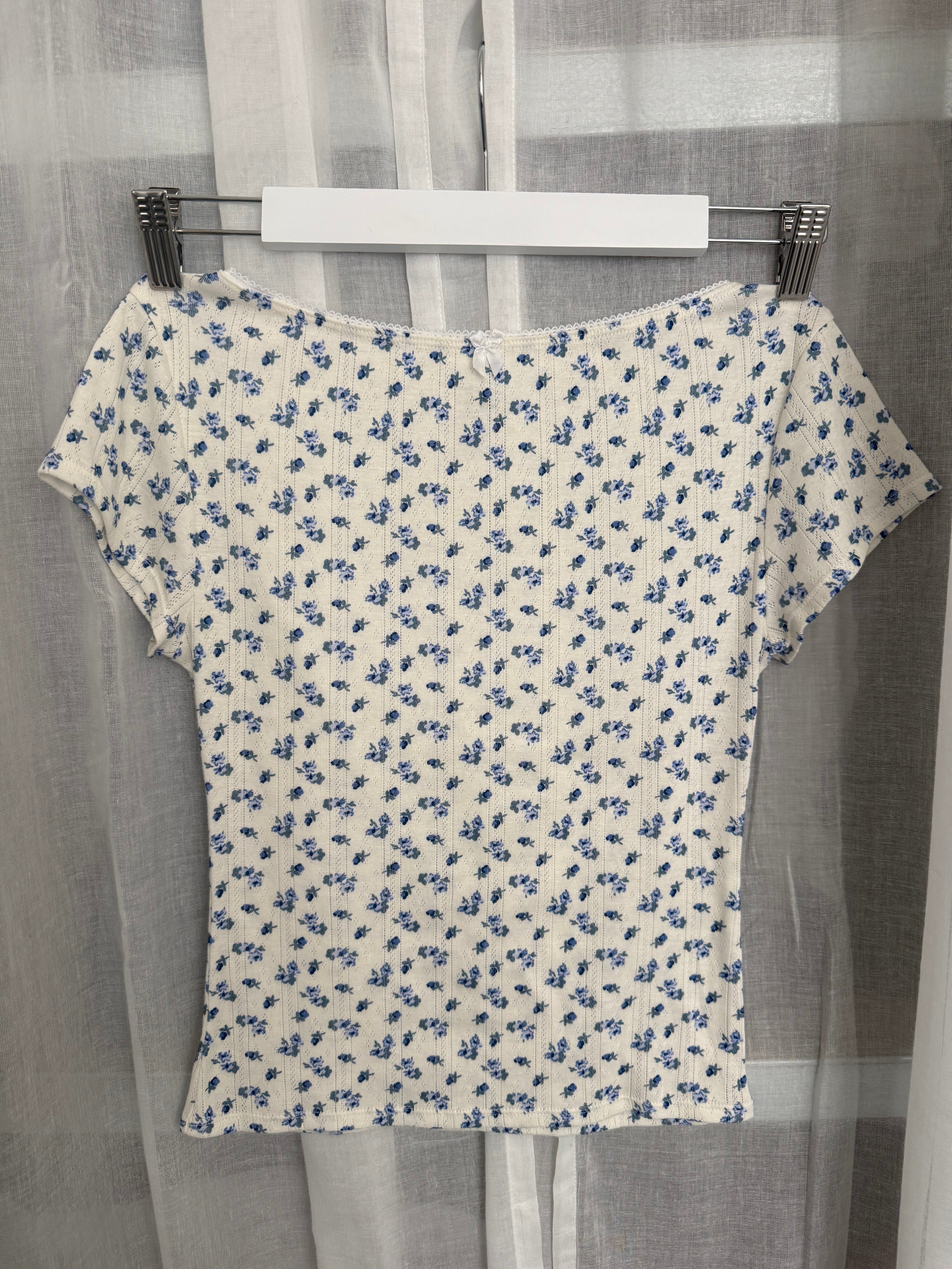 TOP BLOOM EN POINTELLE DE COTON