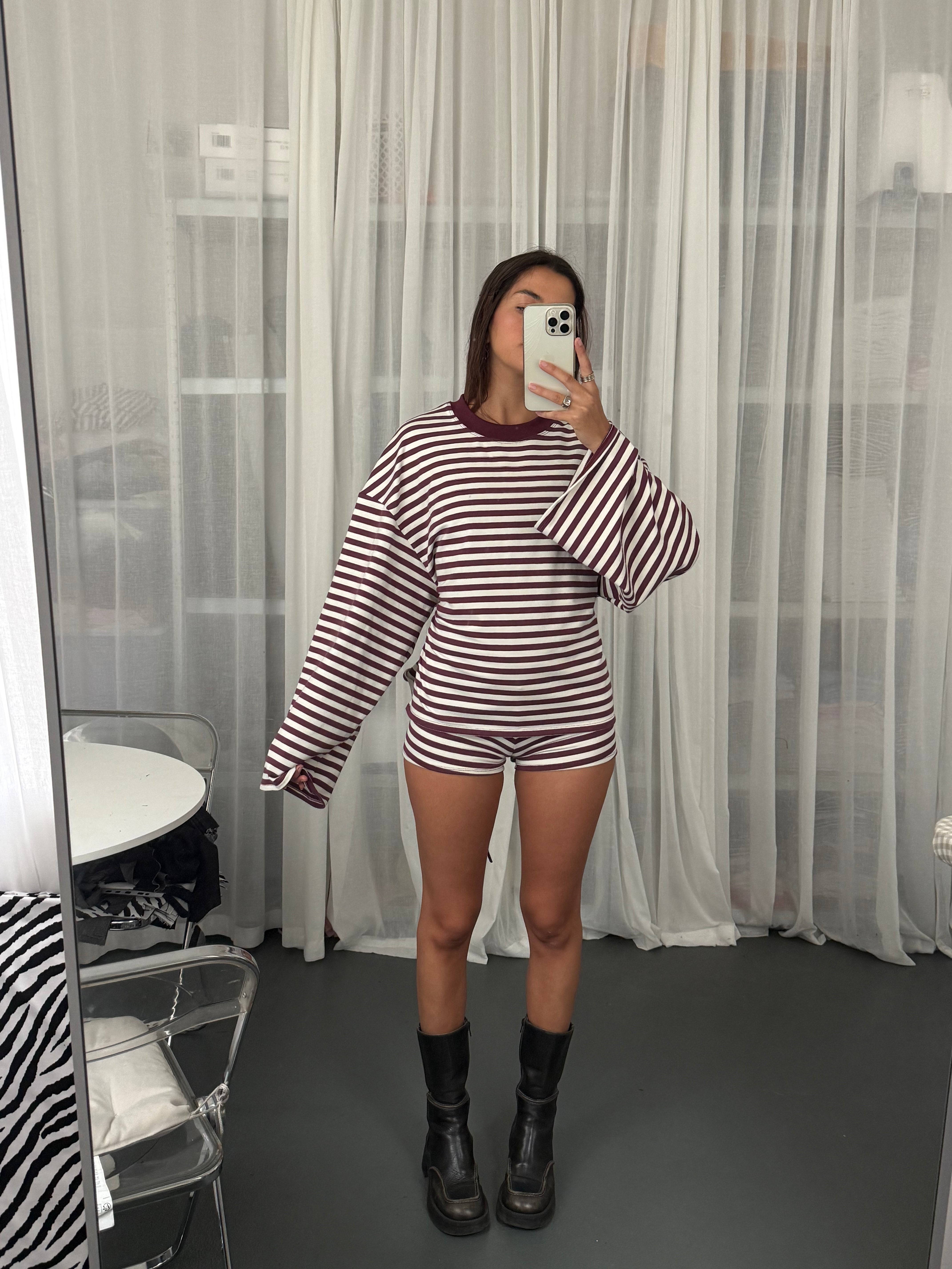 MANCHES LONGUES OVERSIZED MÛRE