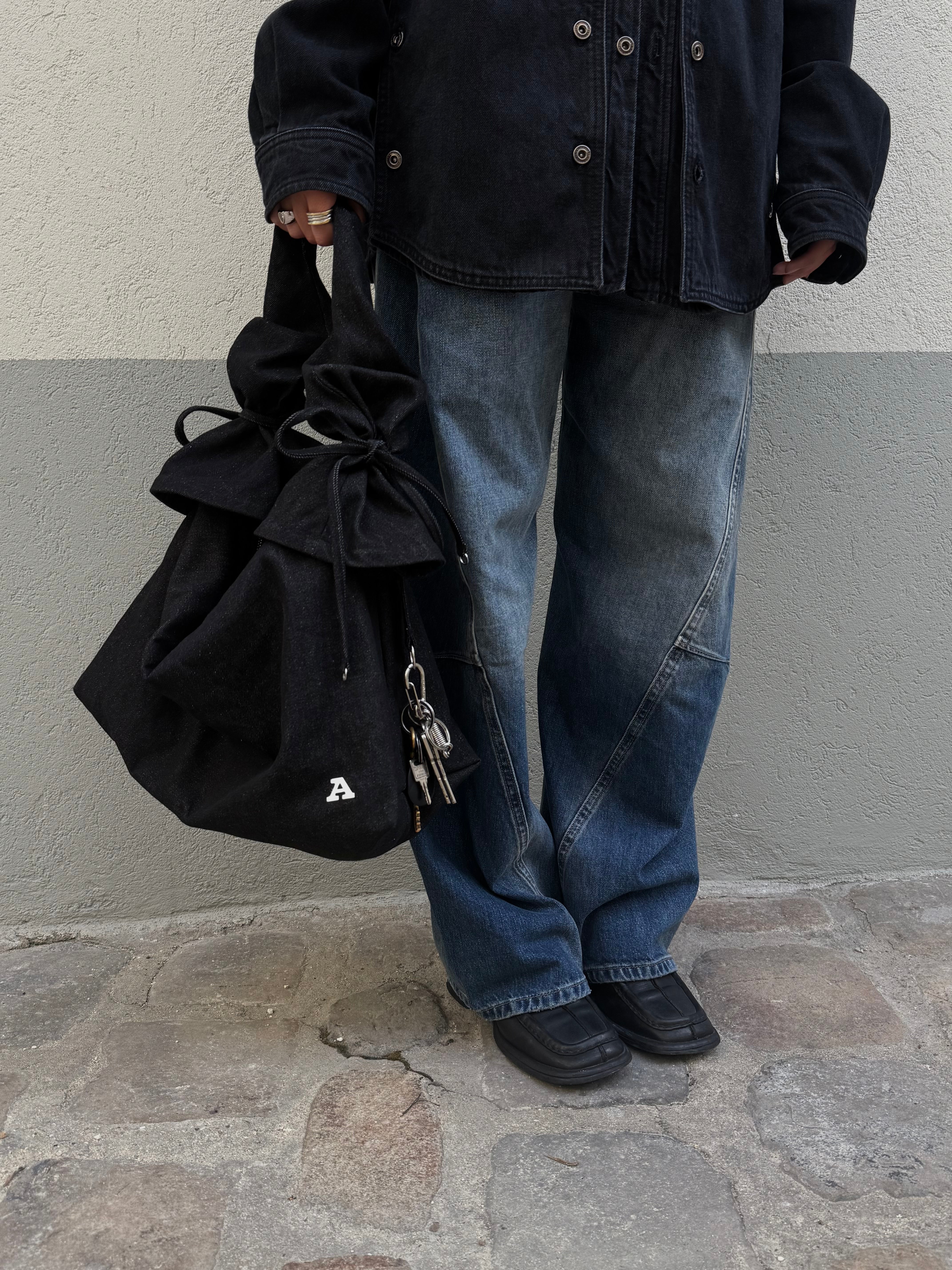SAC EN JEAN DENY NOIR