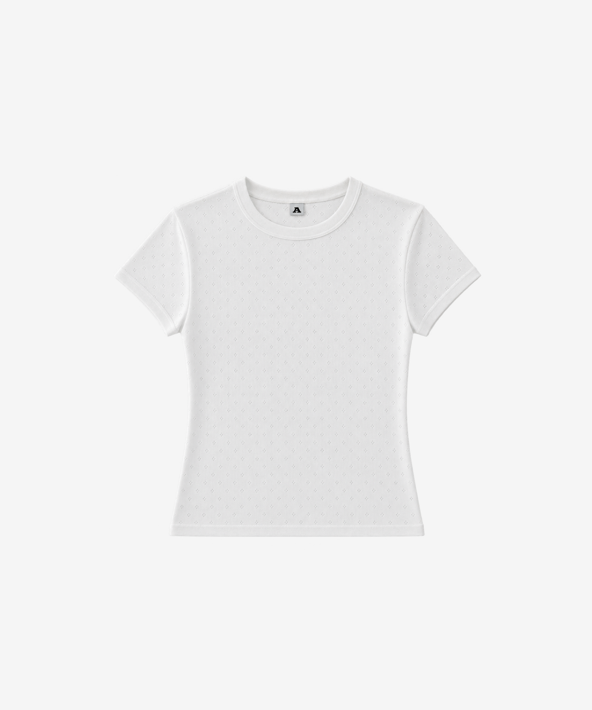 BABY TEE POINTELLE DE COTON
