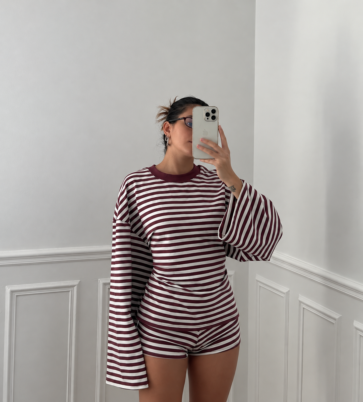 MANCHES LONGUES OVERSIZED MÛRE