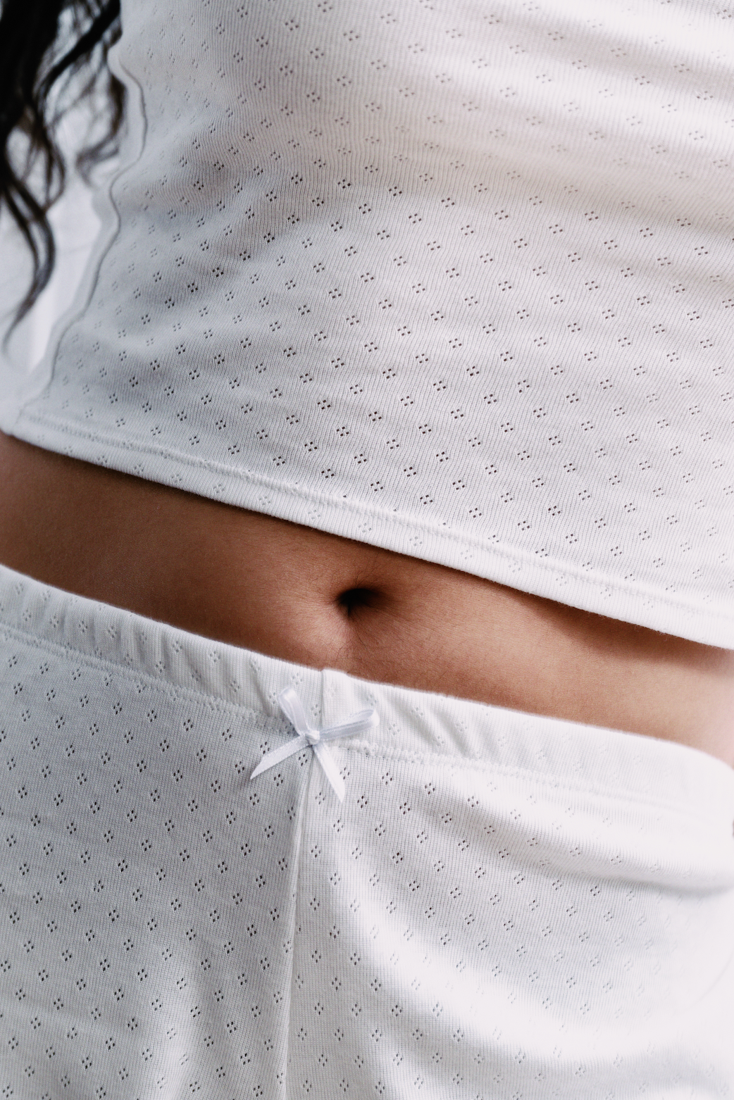 MANCHES LONGUES POINTELLE DE COTON