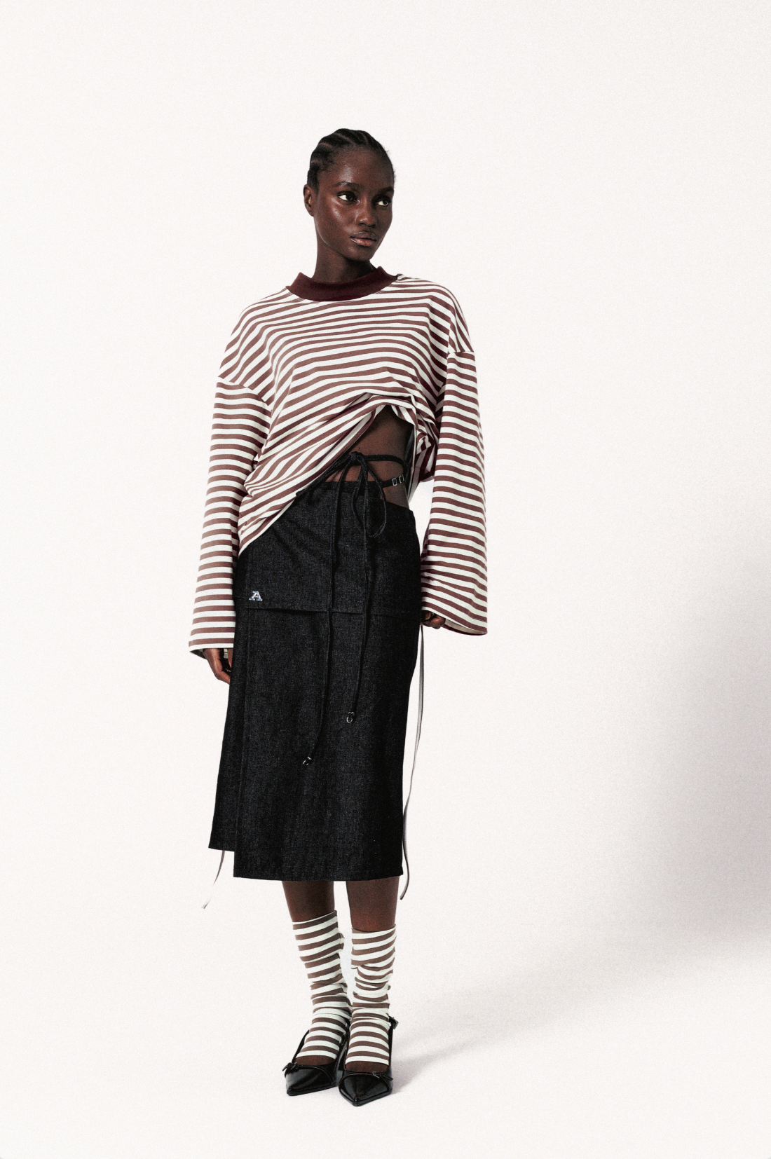 JUPE MI LONGUE EN JEAN DENY NAVY