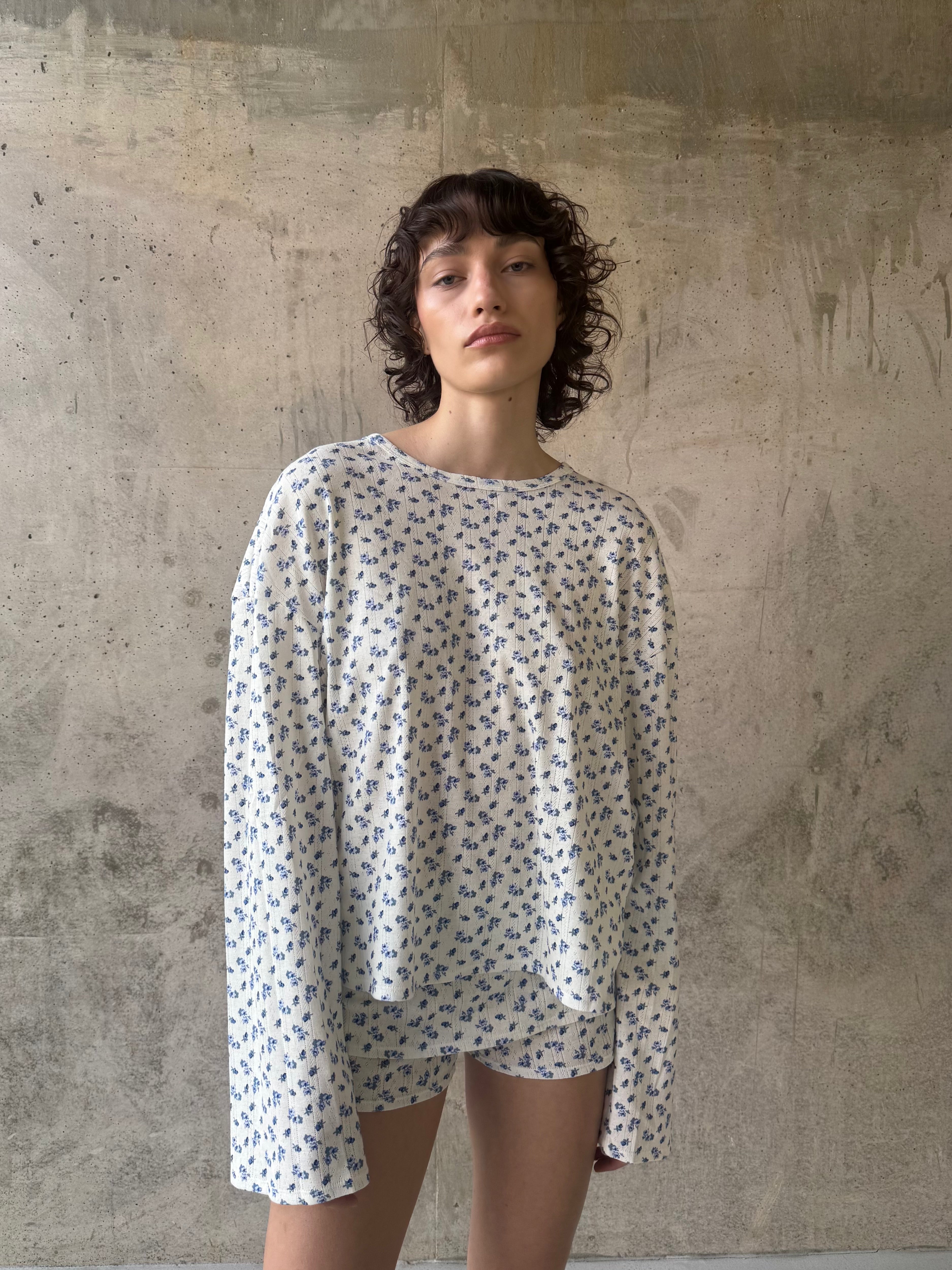 MANCHES LONGUES OVERSIZED BLOOM EN POINTELLE DE COTON