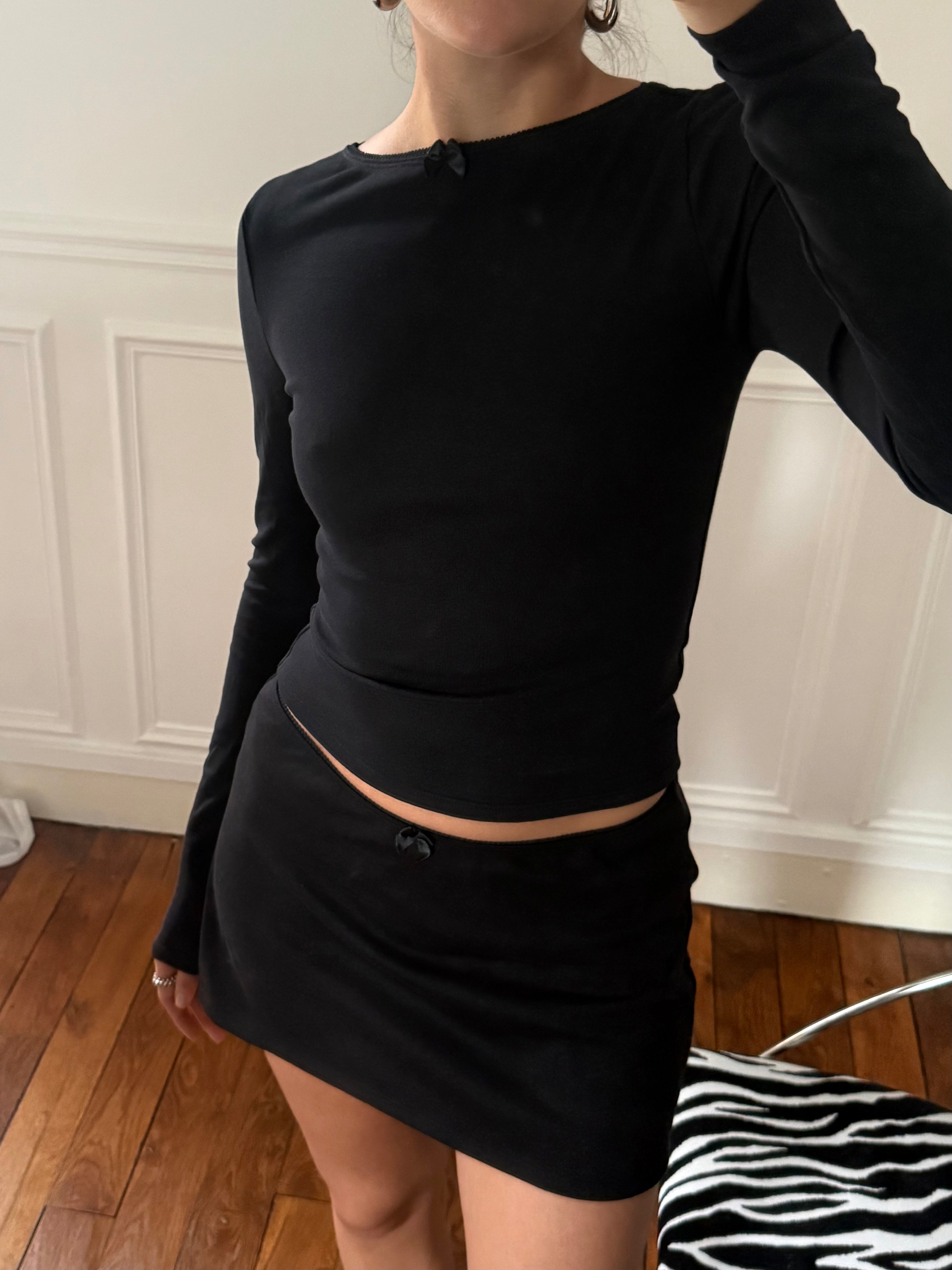 YELLOW BUTTER MINI SKIRT