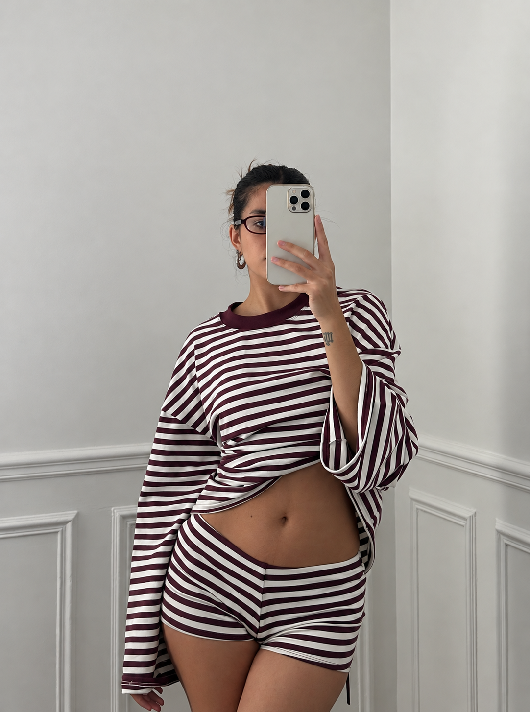 MANCHES LONGUES OVERSIZED MÛRE