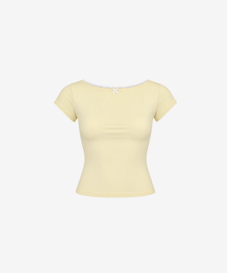 YELLOW BUTTER SHORT SLEEVES